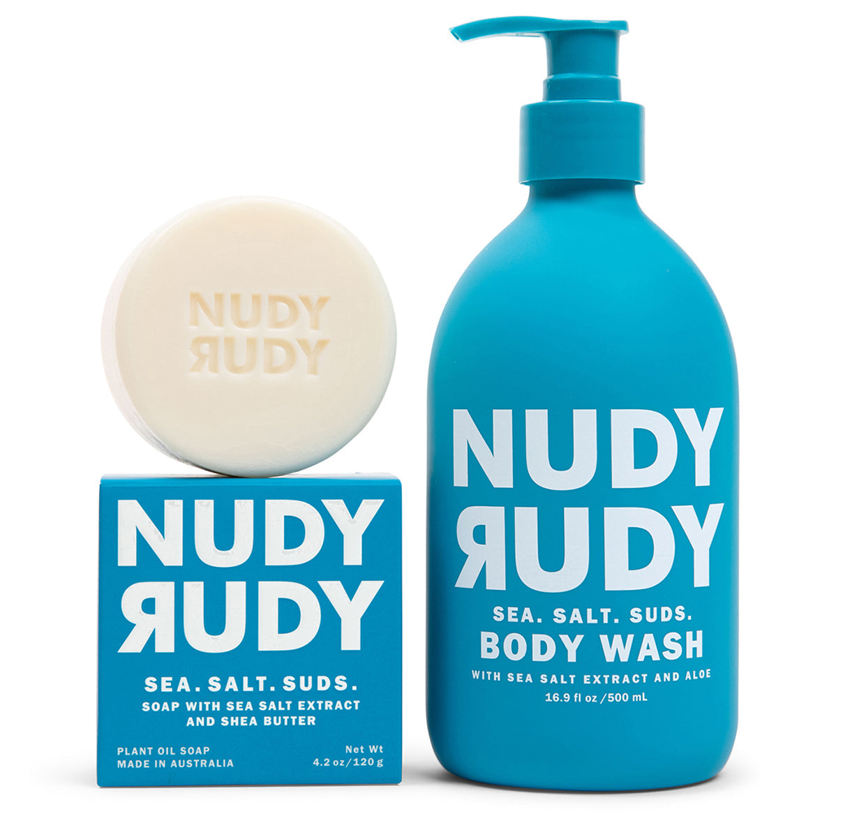 12 Body Washes + 12 Bar Soaps - Sea. Salt. Suds. Body Wash and Bar Soap Puck Duo - (6 Month Supply)