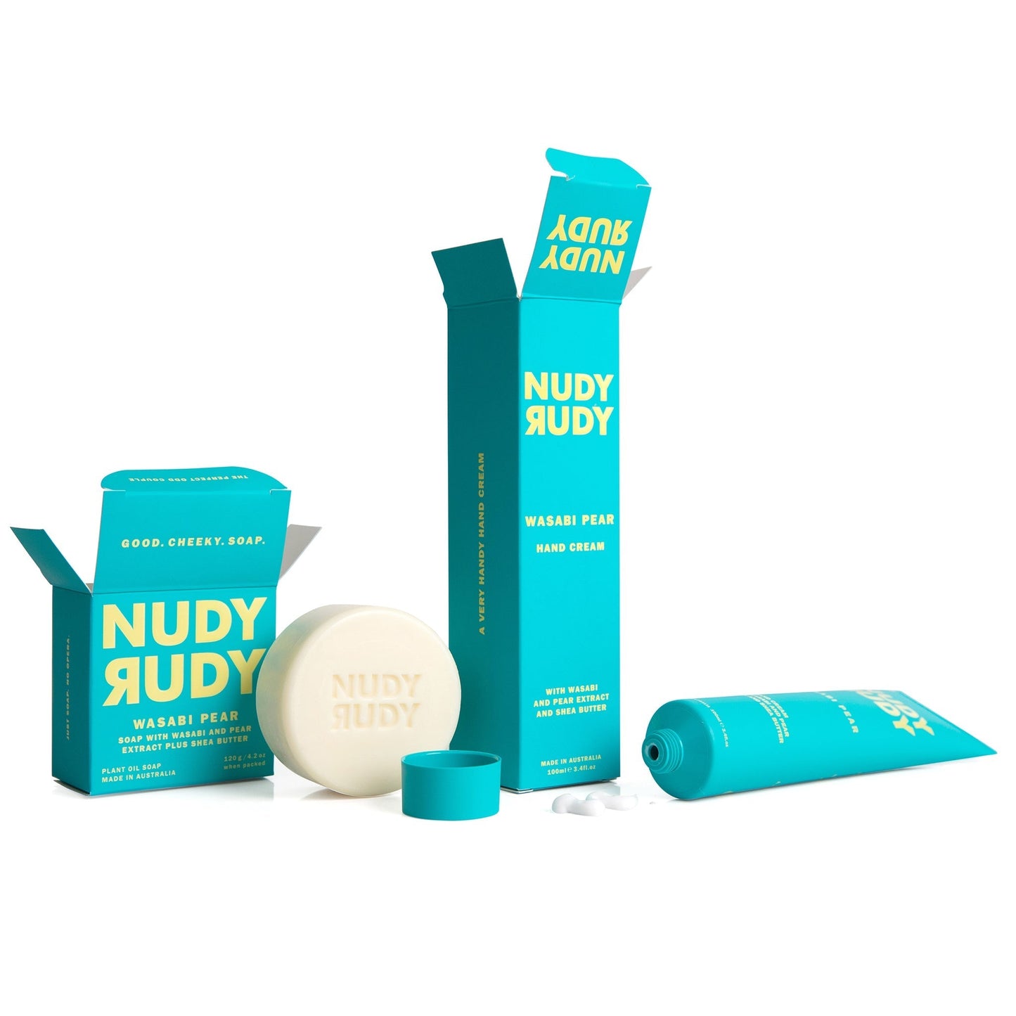 12 Hand Creams + 12 Bar Soaps - Wasabi Pear Duo Bundle - (6 Month Supply)
