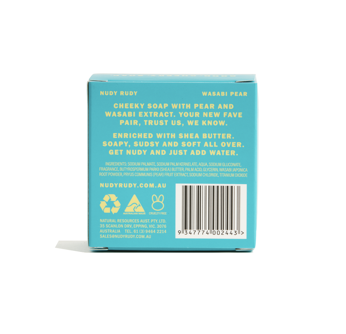 2 Bar Soaps - Wasabi Pear Bar Soap Puck - (1 Month Supply)