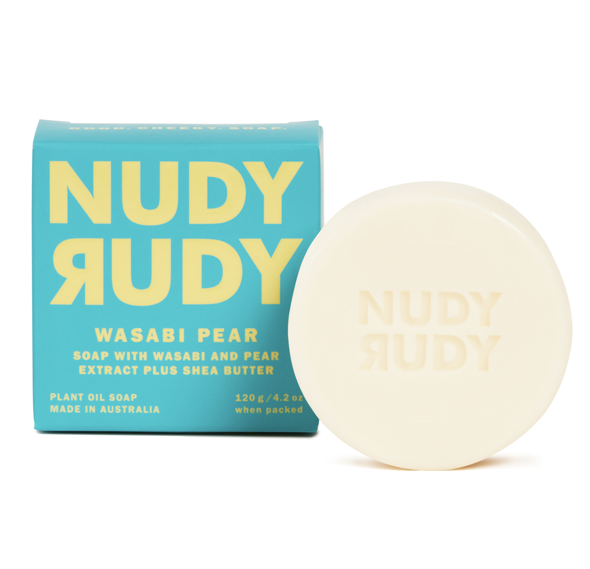 2 Bar Soaps - Wasabi Pear Bar Soap Puck - (1 Month Supply)