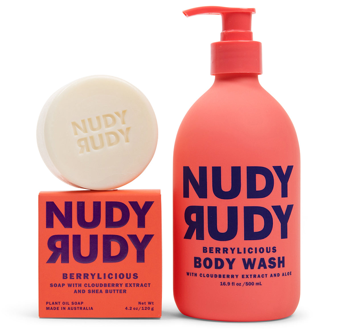 Berrylicious Body Wash and Bar Soap Puck Duo